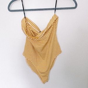 Yellow Stripped Tube Top